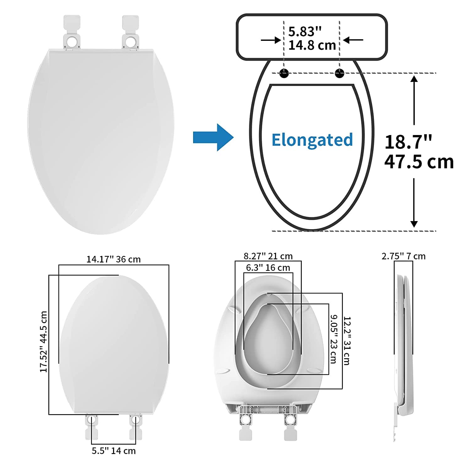 Potty seat for on sale elongated toilet